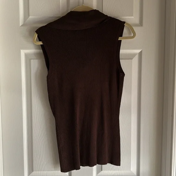 Chocolate Brown Cowl Neck Sweater - Picture 5 of 5